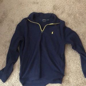 Polo Ralph Lauren zip up sweater- navy blue